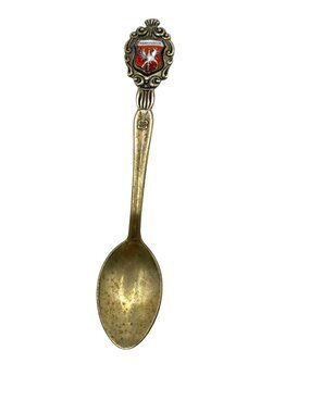 Frankfurt Souvenir Collectors Spoon W/Eagle Emblem Vintage Gold-Tone Collectible